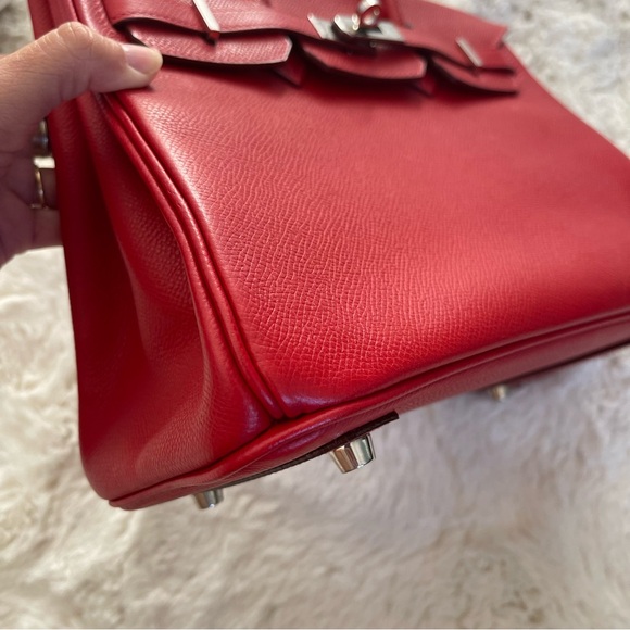 Sold HERMES BIRKIN 25 Epsom leather Rouge garance - Picture 8 of 15